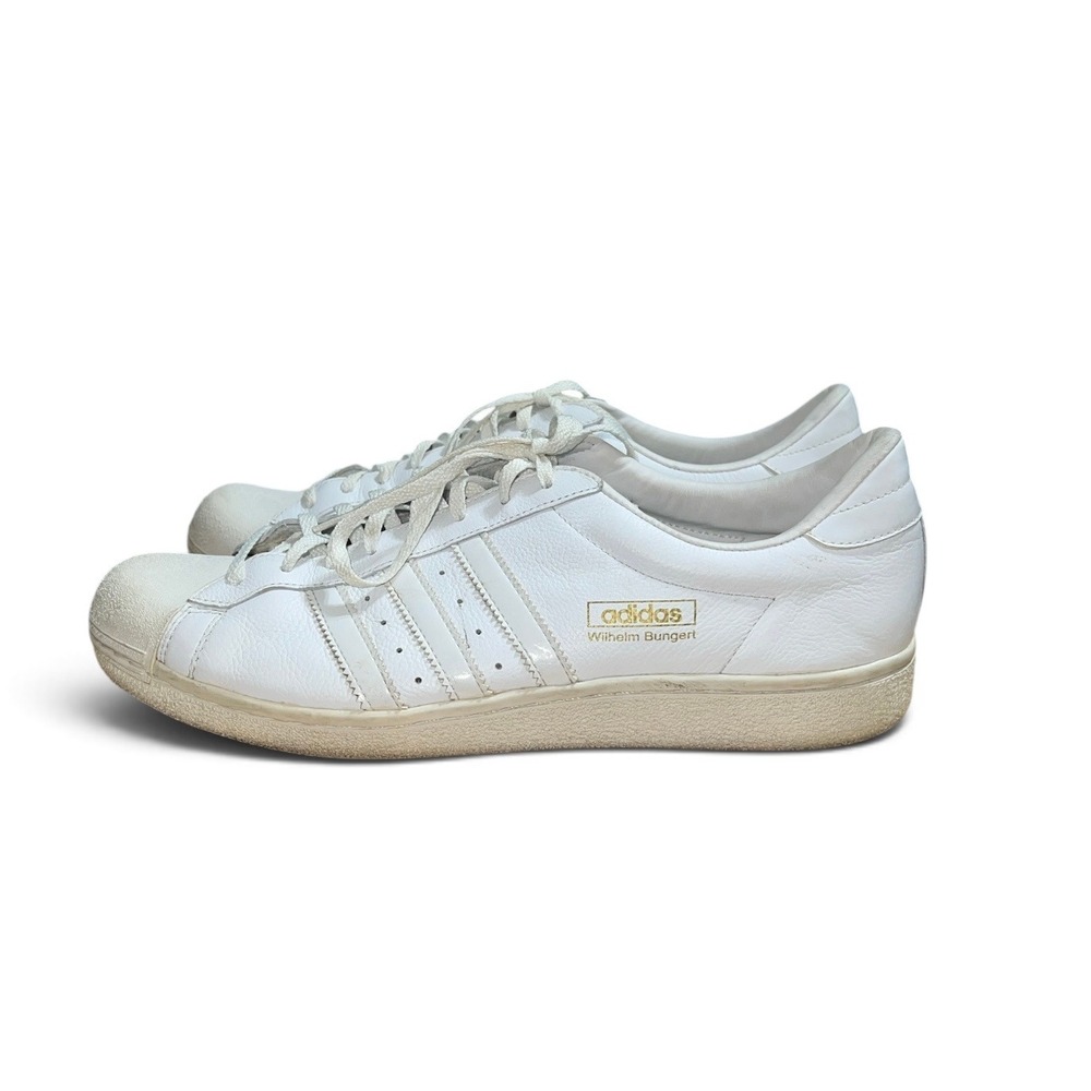 Adidas Wilhelm Bungert Sneakers Mens 12 White Leather Shell Toe 749922 Vintage